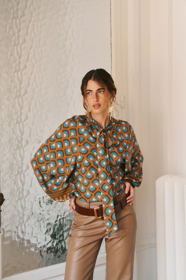 Jaase Blusa fluida Bianca Multicolor