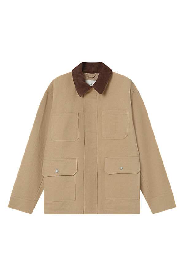 Grace & Mila Chaqueta en sarga de algodón Beige