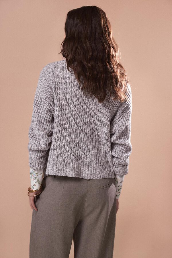 Slowlove Jersey punto perlado Gris oscuro