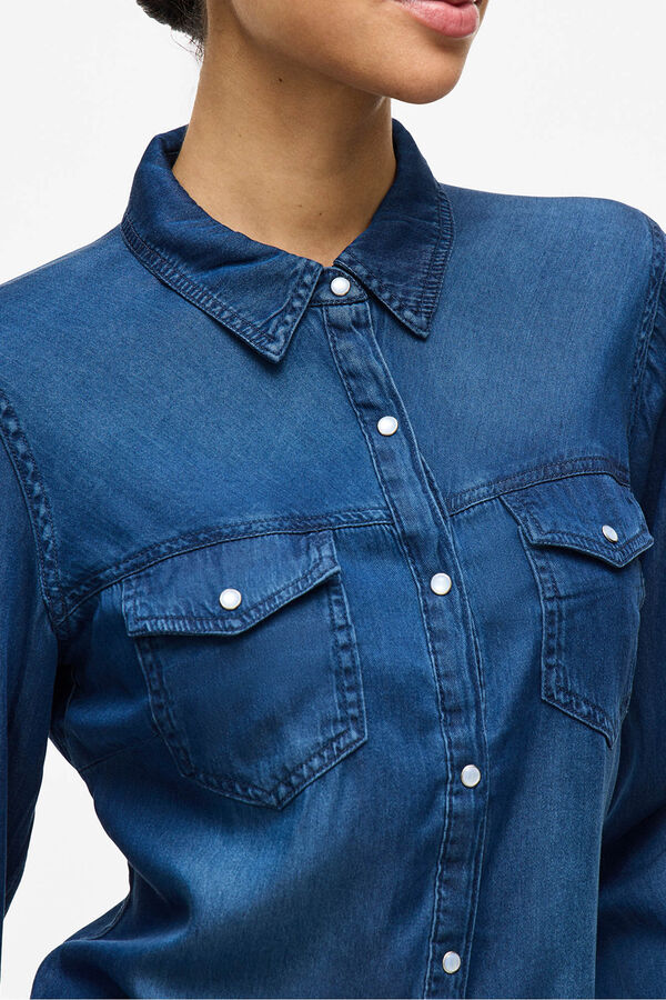 Vila Camisa vaquera manga larga Azul