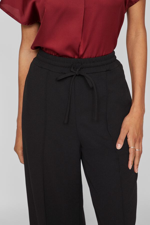 Vila Pantal&oacute;n fluido de pernera ancha Negro