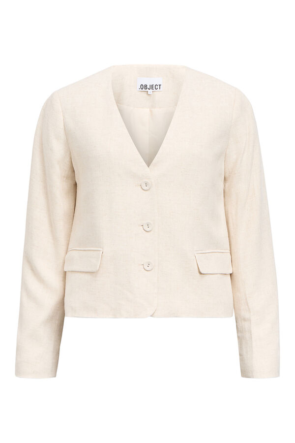 Object Blazer ligera lino Beige
