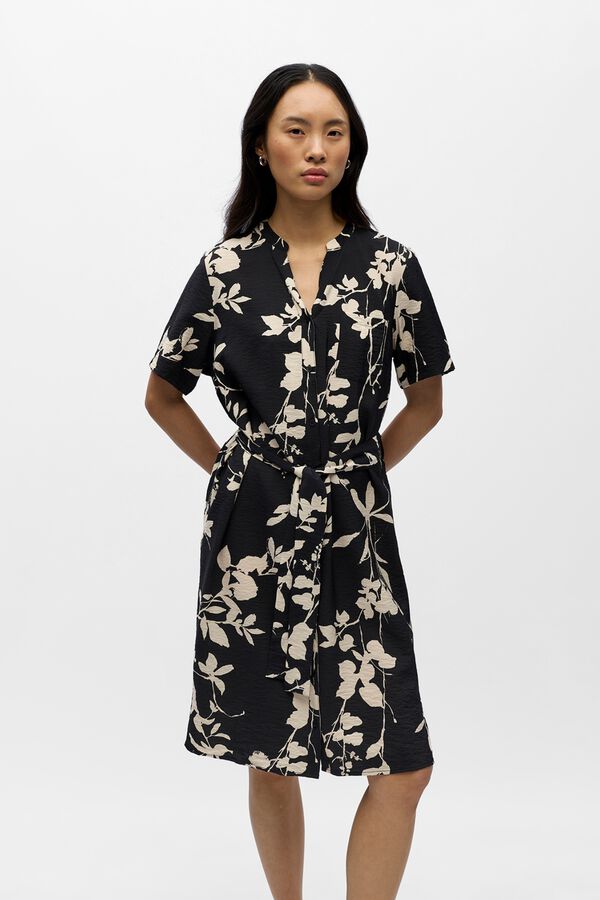 Object Vestido corto estampado Negro