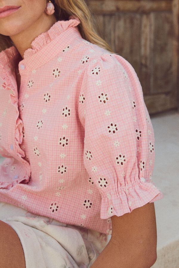 Pol&iacute;n Et Moi Blusa flor Naira Rosa