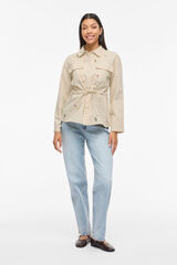 Vila Chaqueta sahariana de mujer de algod&oacute;n org&aacute;nico Beige