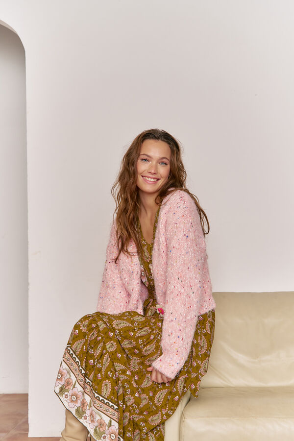 Jaase C&aacute;rdigan de punto Rosa