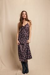 Slowlove Vestido lencero Estampado morado