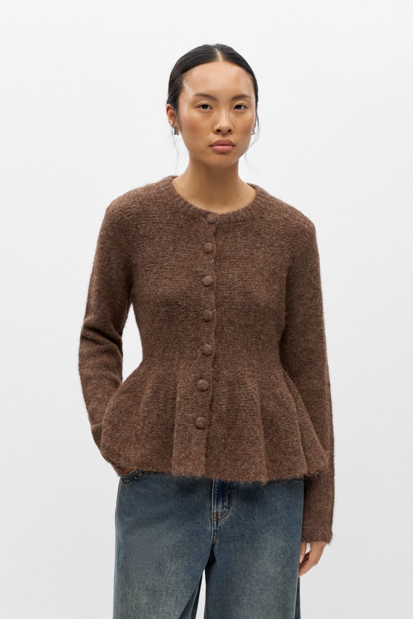 Object Cardigan lana peplum
