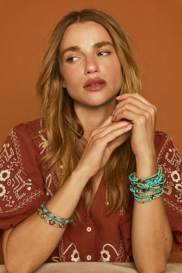 Slowlove Brazalete piedras decorativas Multicolor