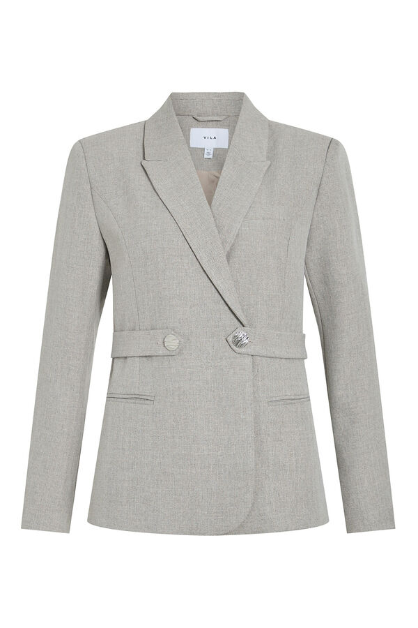 Vila Americana abotonada cruzada Gris