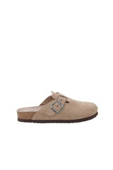 Genuins Zueco de piel Beige