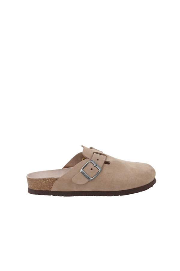 Genuins Zueco de piel Beige