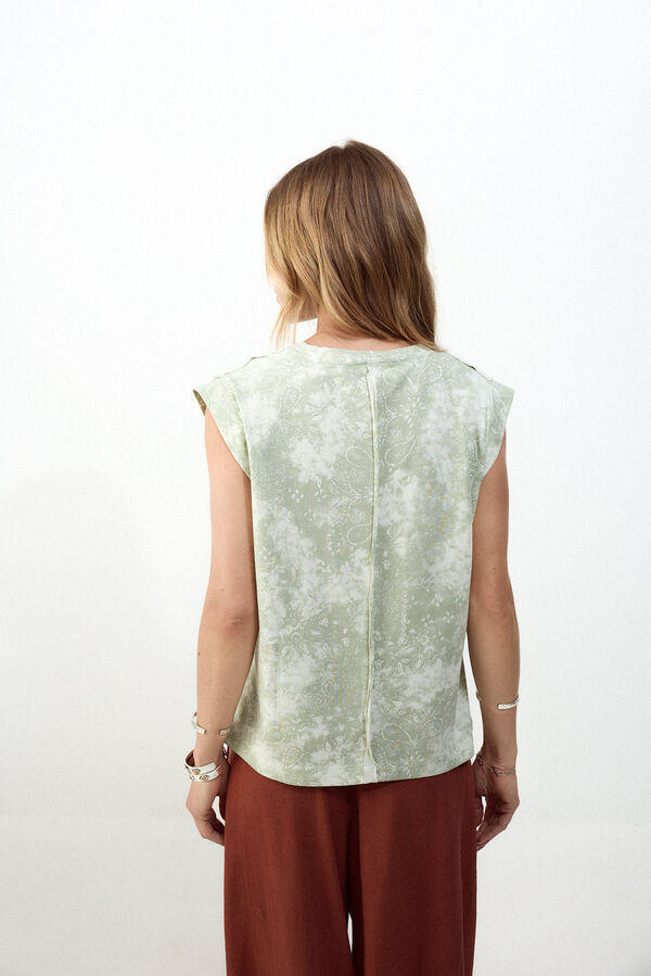 Slowlove Camiseta estampado oversize Kaki