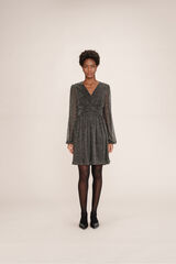 Grace & Mila Vestido corto gasa l&uacute;rex Gris