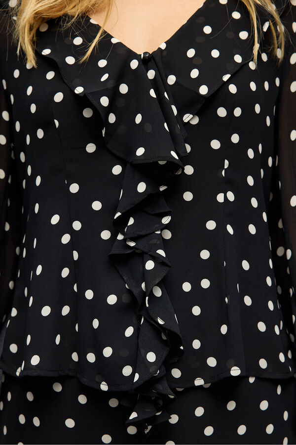 Object Blusa gasa estampada Negro