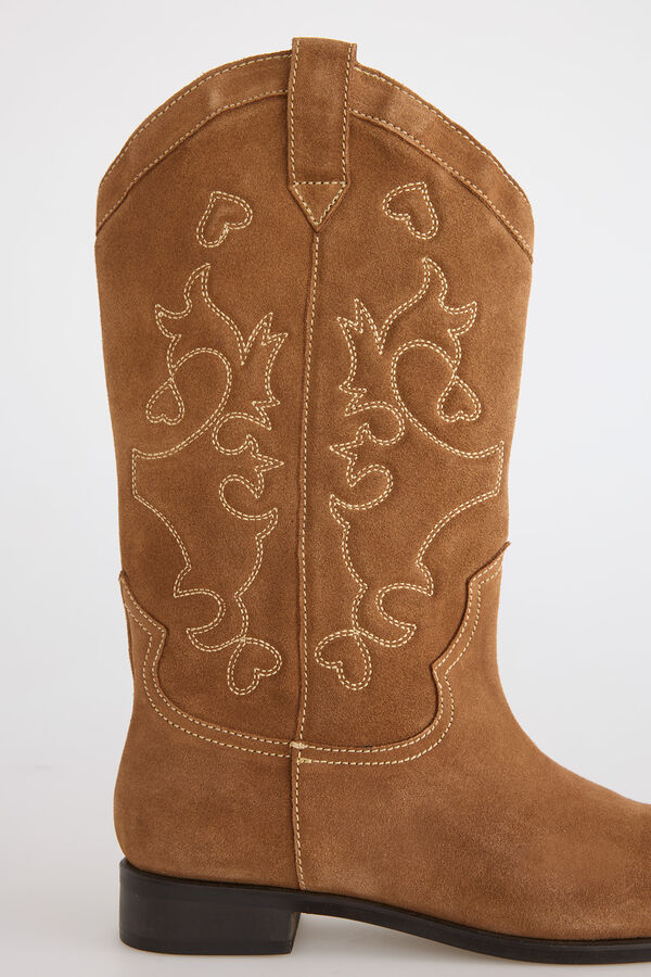 Slowlove Bota plana serraje Camel