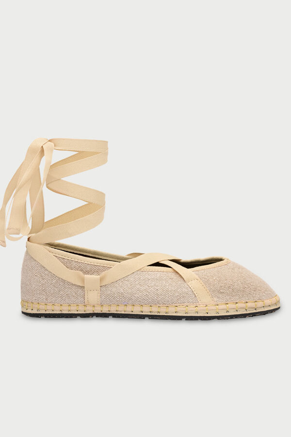 Flabelus Slipper de lino Beige