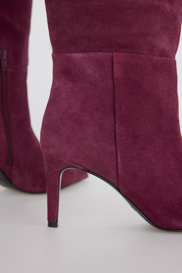 Slowlove Bota alta serraje Granate