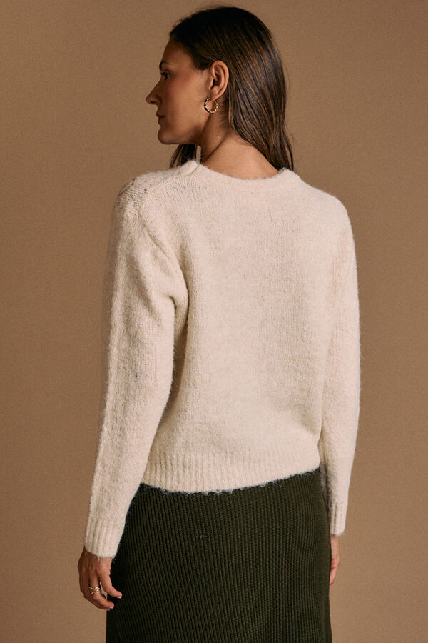 Pol&iacute;n Et Moi Jersey bordados Lurex crudo Marfil