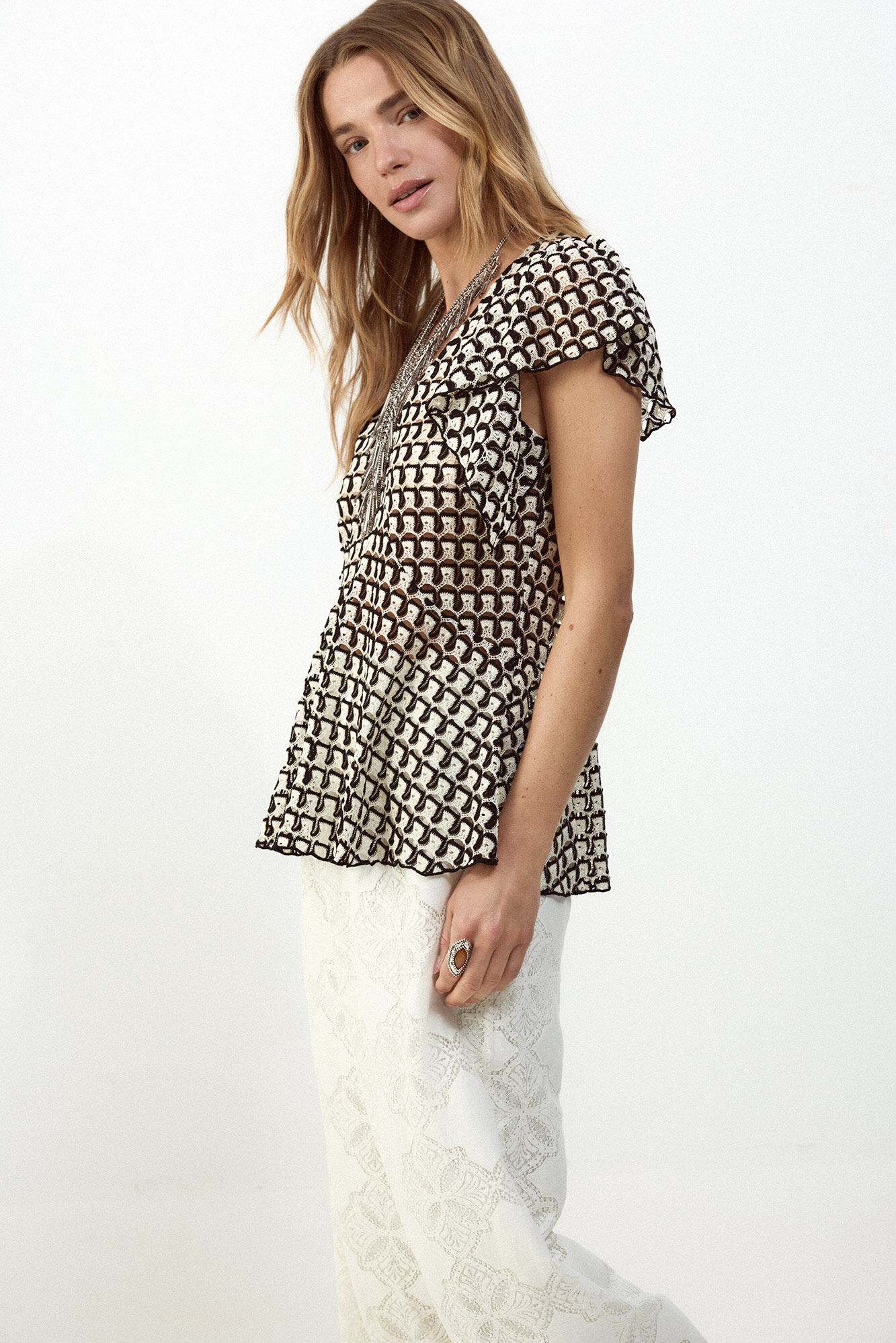 Slowlove Top estructura multicolor