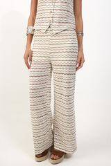 Slowlove Pantal&oacute;n de punto Estampado marr&oacute;n