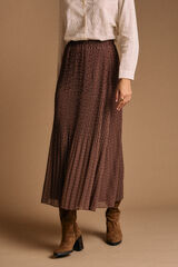 Pol&iacute;n Et Moi Falda plisada Berenice Marr&oacute;n oscuro