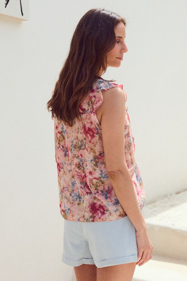 Pol&iacute;n Et Moi Camisa flores Olga Rosa