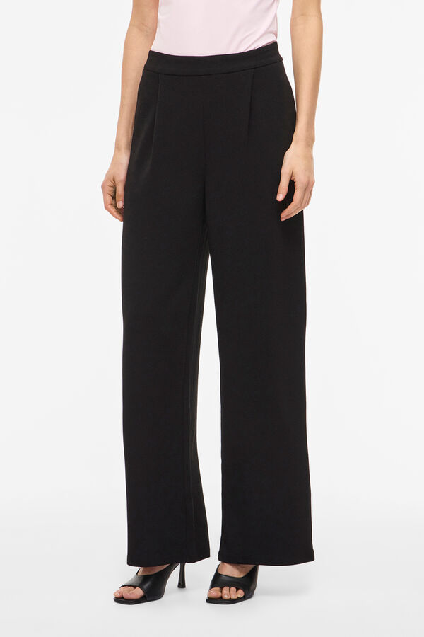 Vila Pantal&oacute;n fluido de pierna ancha Negro
