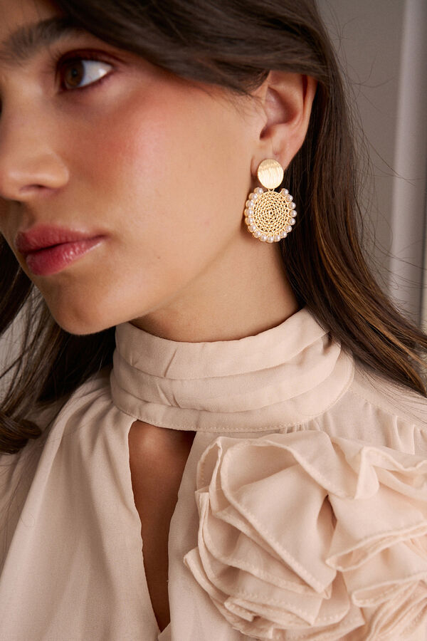 Pol&iacute;n Et Moi Blusa gasa Donna Marfil