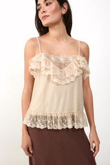 Slowlove Top tirantes lencero Naranja