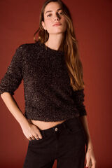 Slowlove Jersey negro lurex Negro