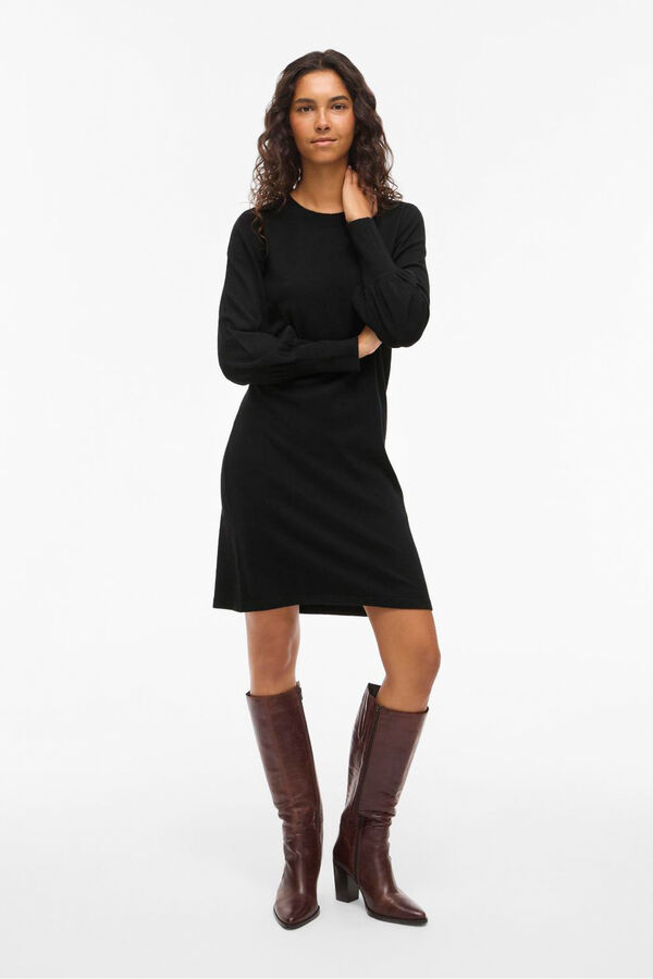 Vila Vestido de punto con viscosa Negro