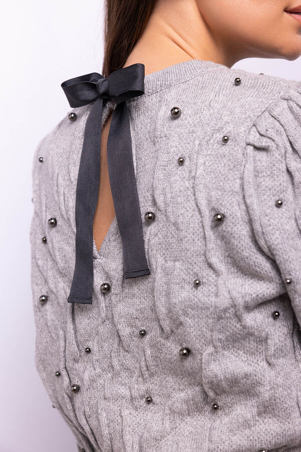 Object Jersey ochos y perlas Gris