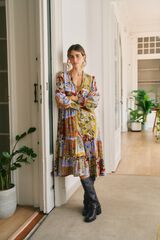 Jaase Vestido midi Monday Multicolor