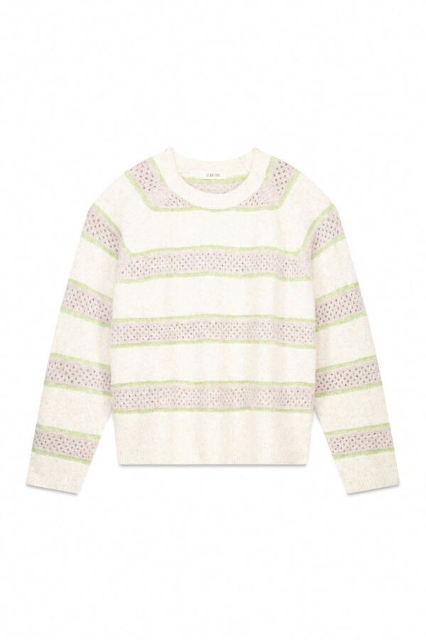 Slowlove Jersey rayas Estampado beige