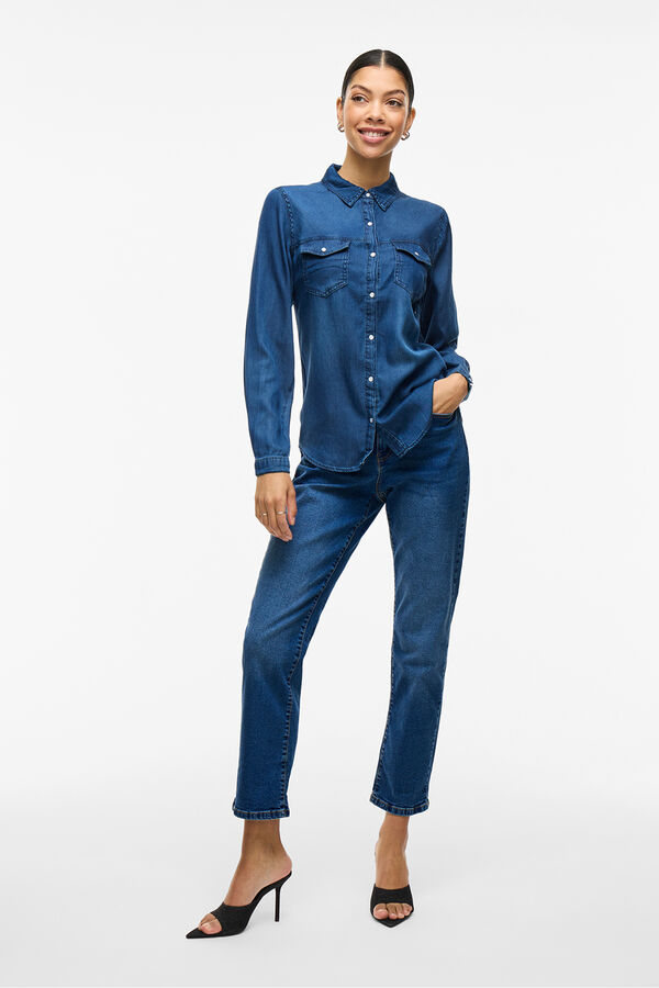 Vila Camisa vaquera manga larga Azul
