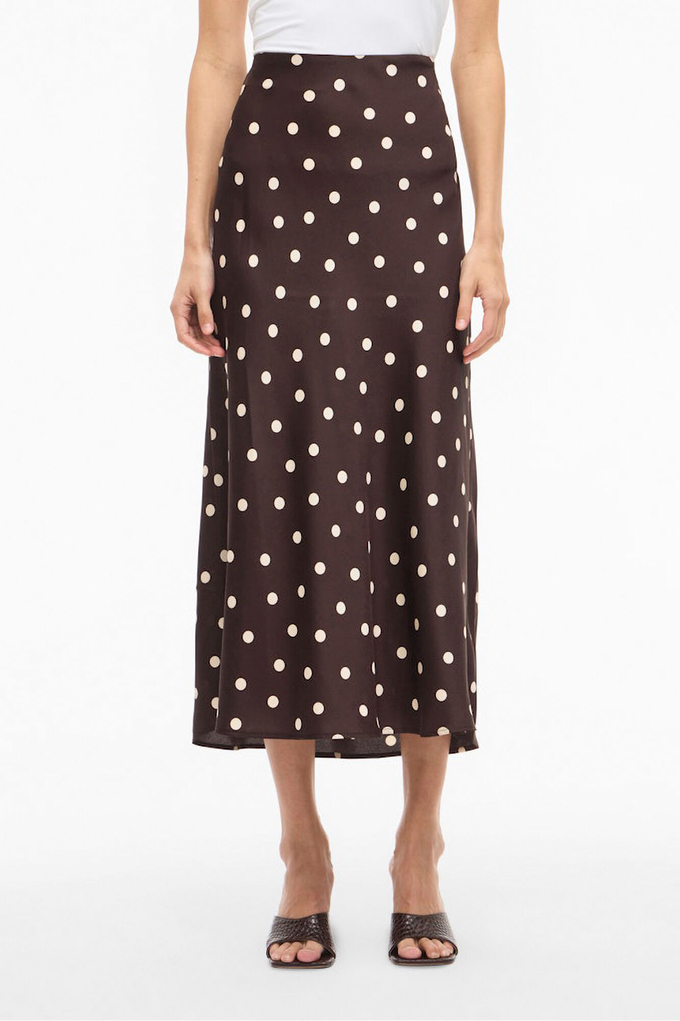 Vila Falda midi satinada de lunares