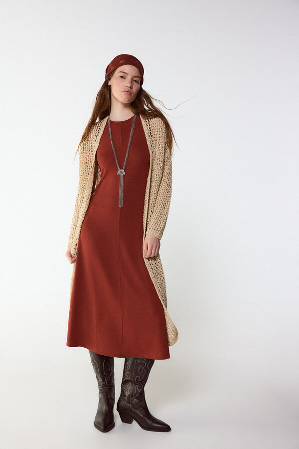 Slowlove Chaqueta punto cinta Marfil