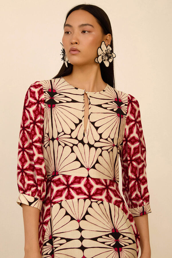 Meisie Vestido largo estampado Estampado blanco