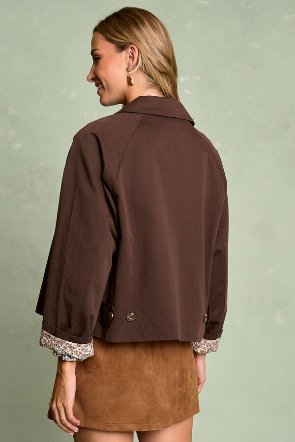 Pol&iacute;n Et Moi Cazadora cuello Lucca Marr&oacute;n