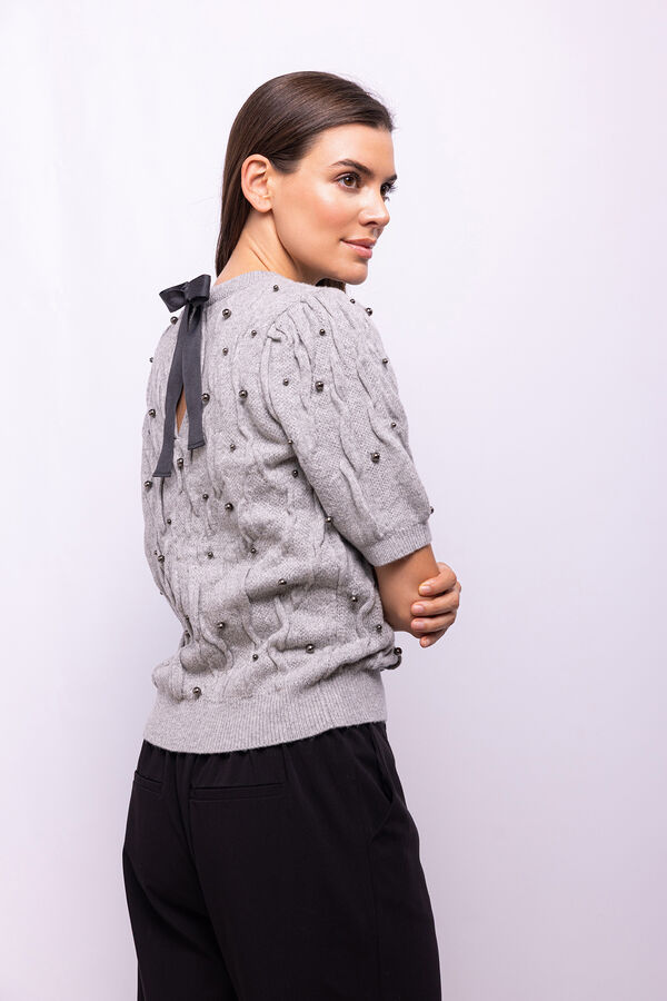 Object Jersey ochos y perlas Gris