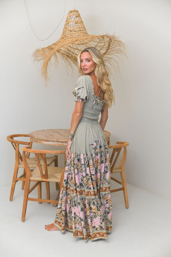 Jaase Vestido largo Claudette Kaki