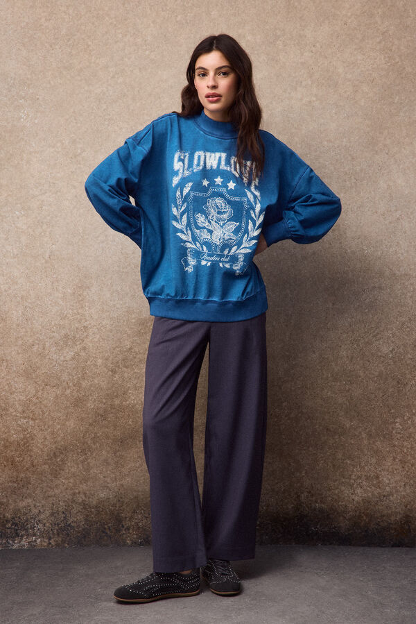 Slowlove Sudadera oversize Azul