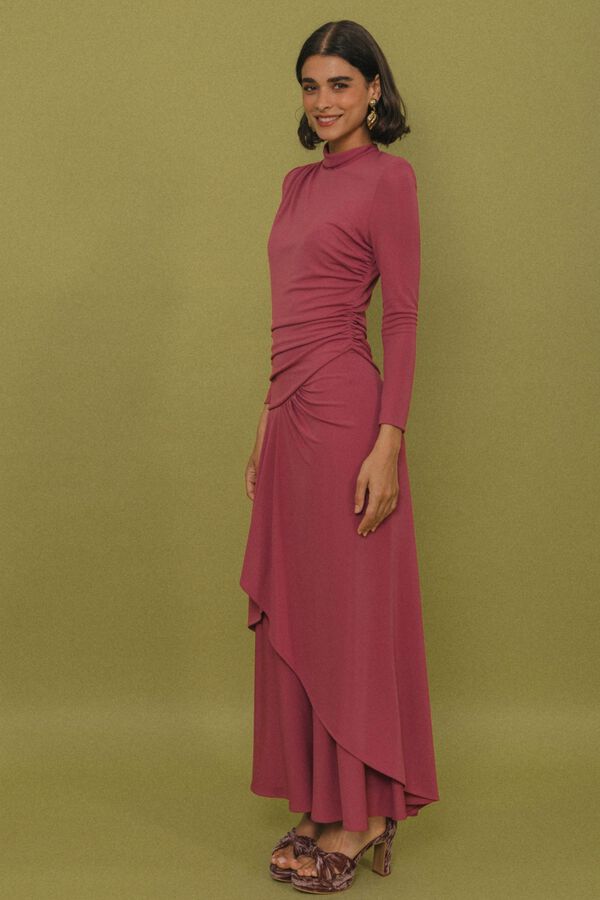 Cherubina Vestido midi Raven Rosa