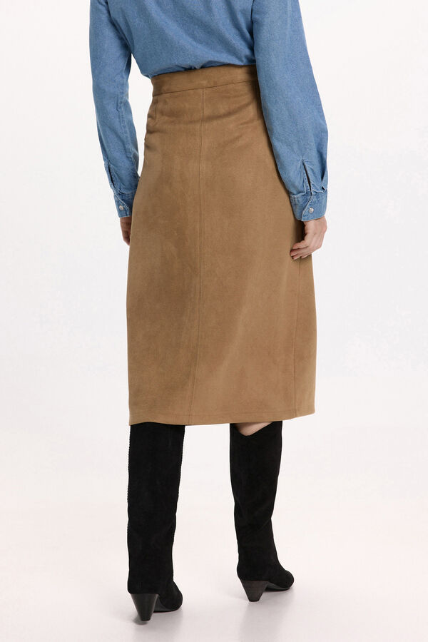 Vila Falda midi antelina Camel