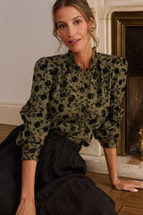 Pol&iacute;n Et Moi Camisa bordado Anica Kaki