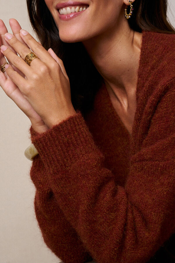 Pol&iacute;n Et Moi C&aacute;rdigan botones Minnie Granate