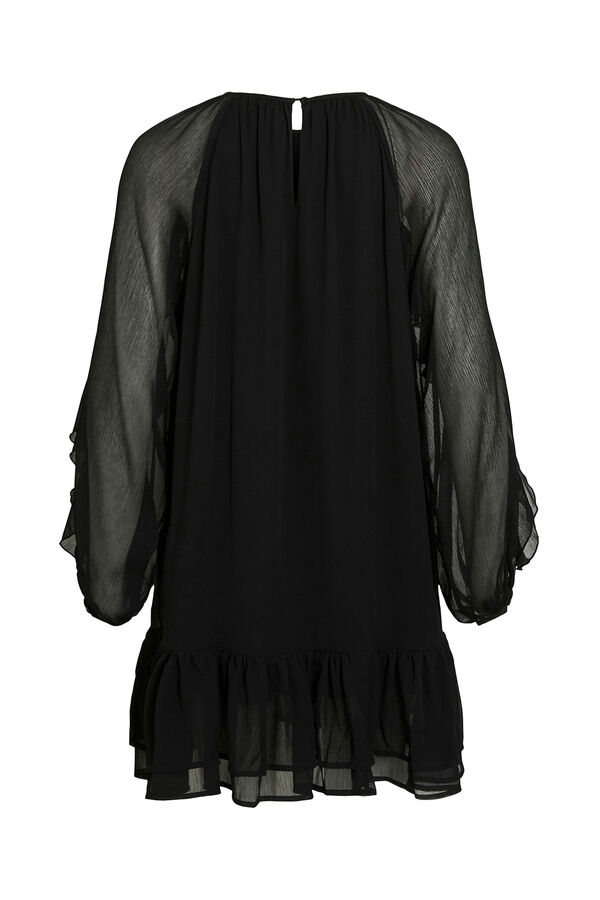 Vila Vestido corto con volantes Negro