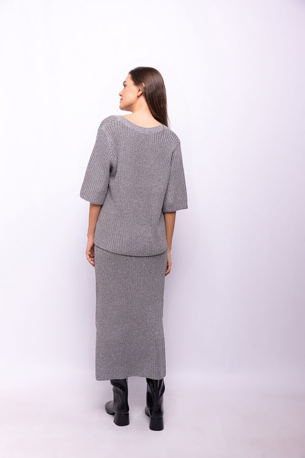 Object Falda punto lurex Gris