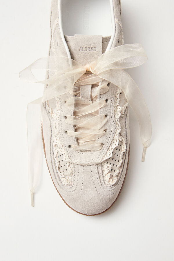 Alohas Zapatillas de cuero Tb.490 Crochet Beige